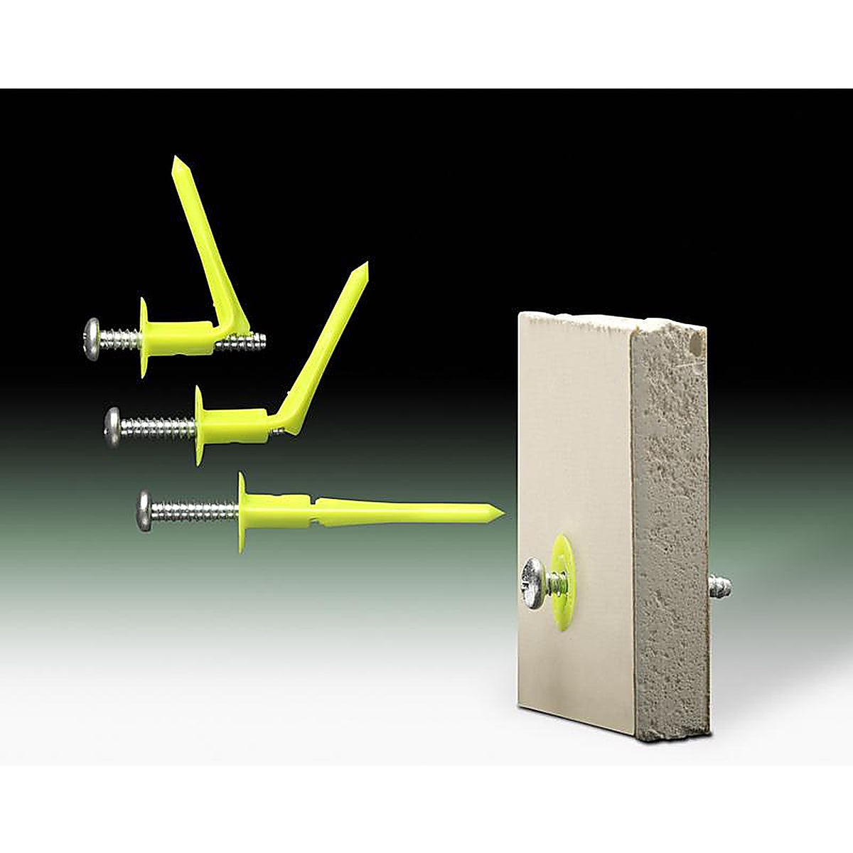 WallClaw Anchors PCK-WC4-YS .25 in. Dia. x 2 in. L Plastic/Steel Pan Head Wallboard Anchors 4/Pack