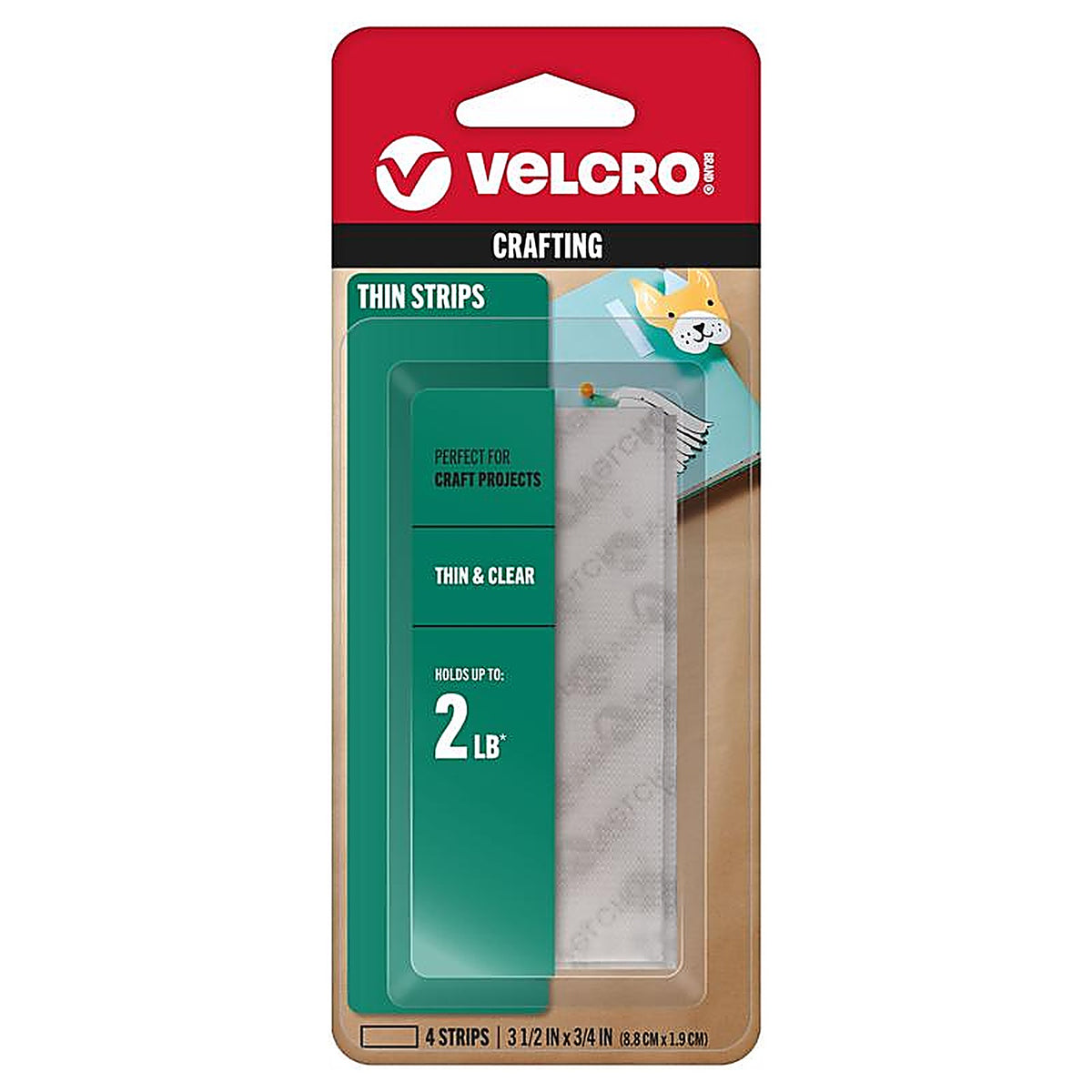 Velcro 91327 Hook and Loop Fastener 3-1/2 in. L 4/Pack