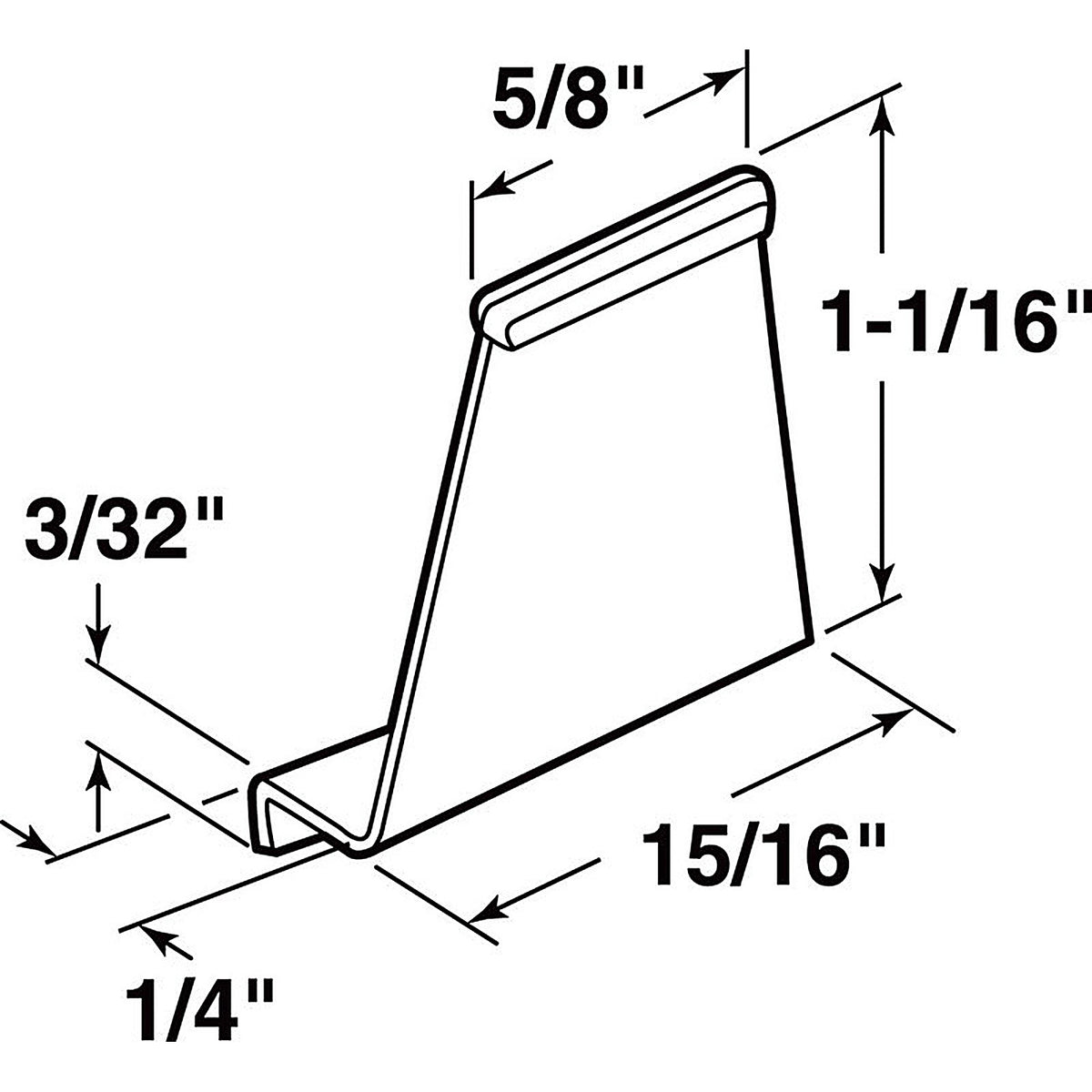 Prime-Line PL 14622 0.63 in. Dia. x 1.06 in. L Spline Channel