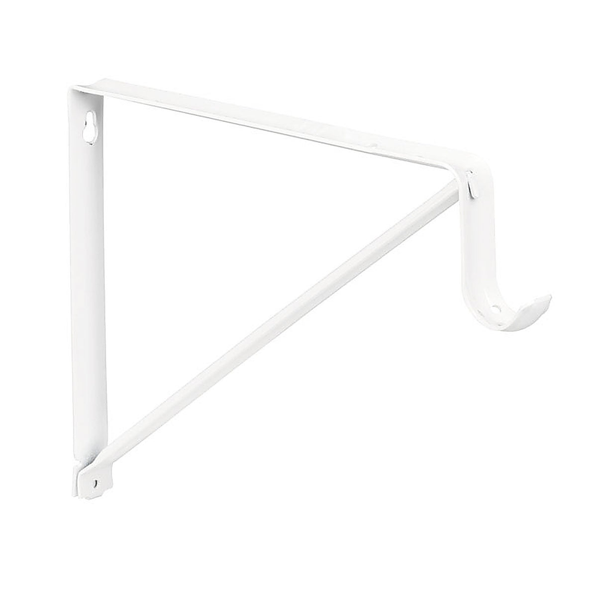 Knape & Vogt RP-0045-WT John Sterling White Steel Shelf/Rod Bracket 12 Ga. 13 in. L 250 lb.