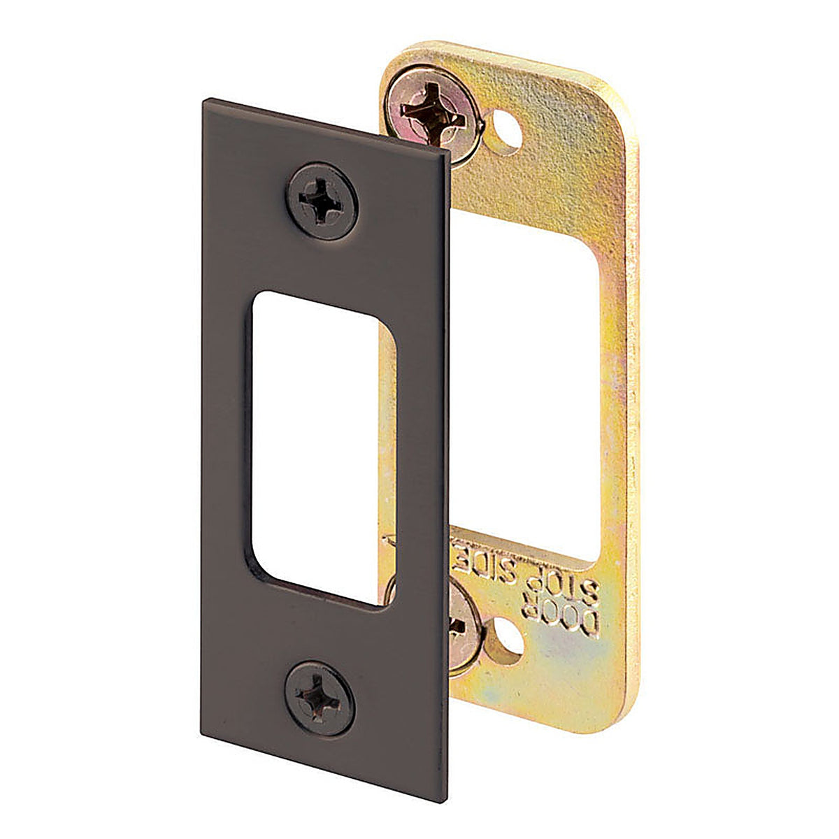 Prime-Line E 2482 2.75 in. H x 1.125 in. L Bronze Brown Steel Latch Strike Plate