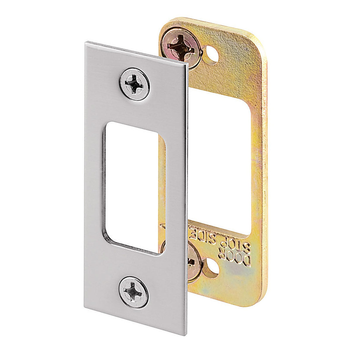Prime-Line E 2483 2.75 in. H x 1.125 in. L Satin Nickel Steel Deadbolt Strike