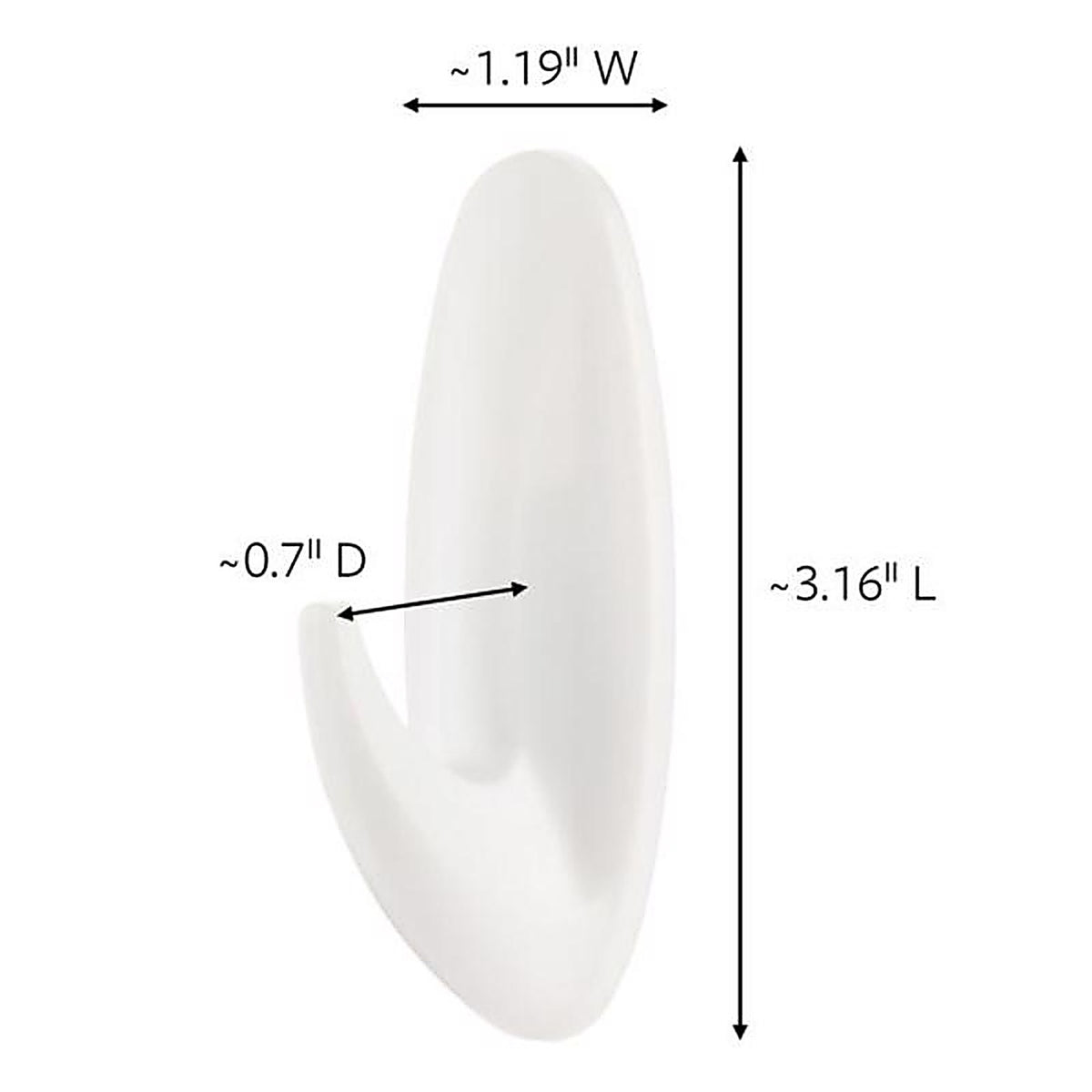 3M 17081B-ES 3M Medium Plastic Bath Hook 2/Pack