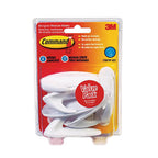 3M 17081-6ES Medium Plastic Designer Hooks 3-1/8 in. L 6/Pack