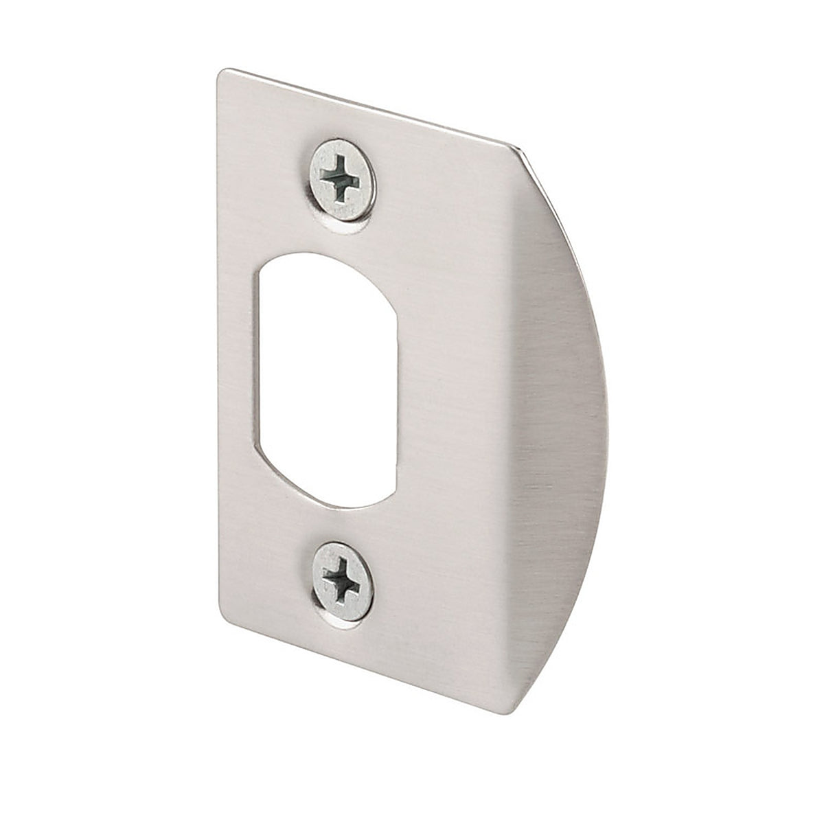 Prime-Line E 2457 2-1/4 in. H x 1-5/8 in. L Satin Nickel Steel Latch Strike Plate
