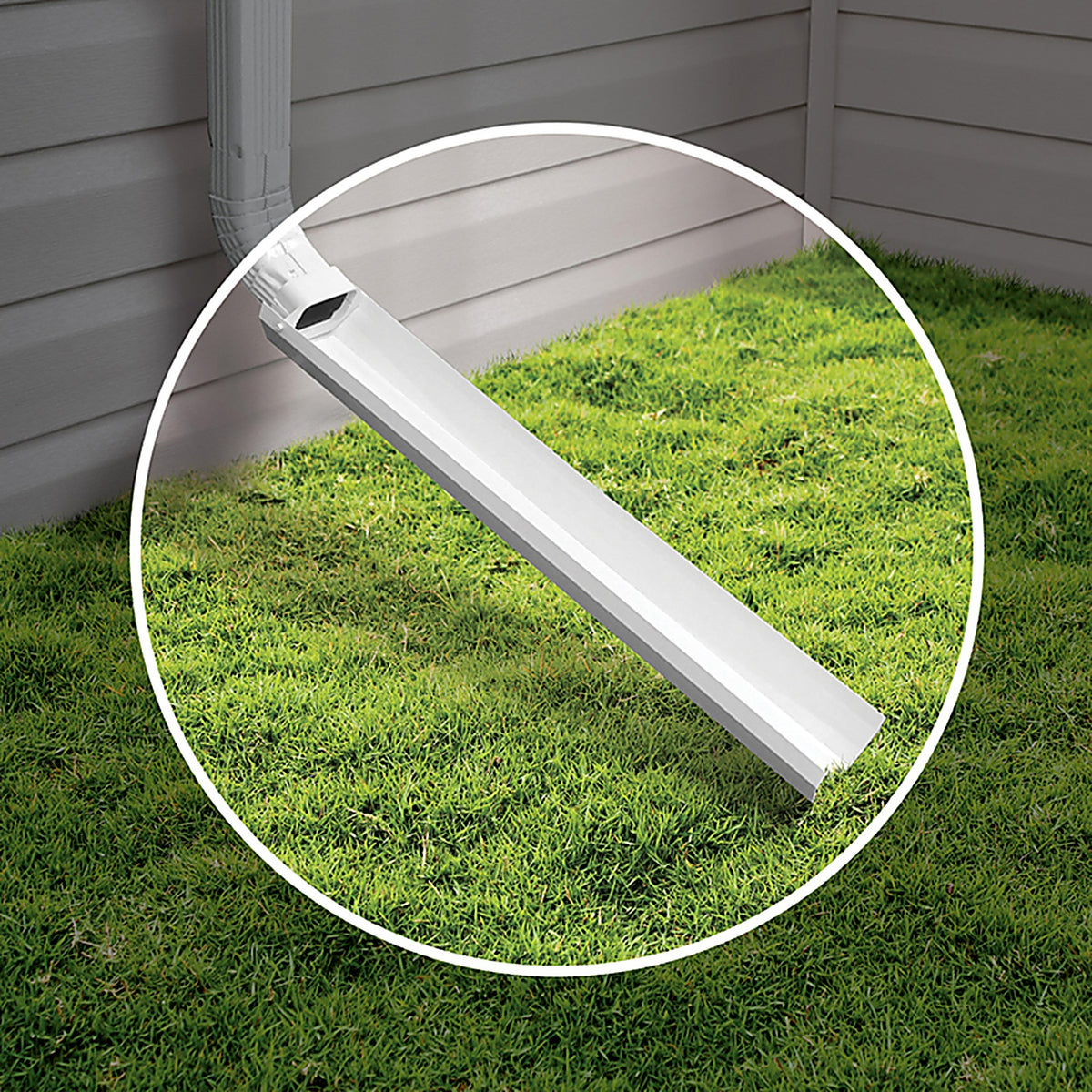 Amerimax 37030 2 in. H x 3 in. W x 30 in. L White Vinyl Downspout Extension
