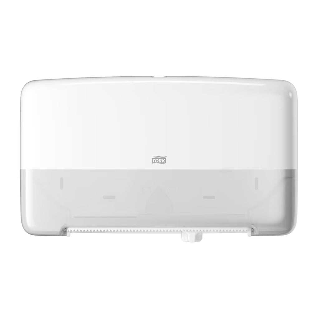 5555200 Tork/Essity Twin Mini Jumbo Bath Tissue Roll Dispenser