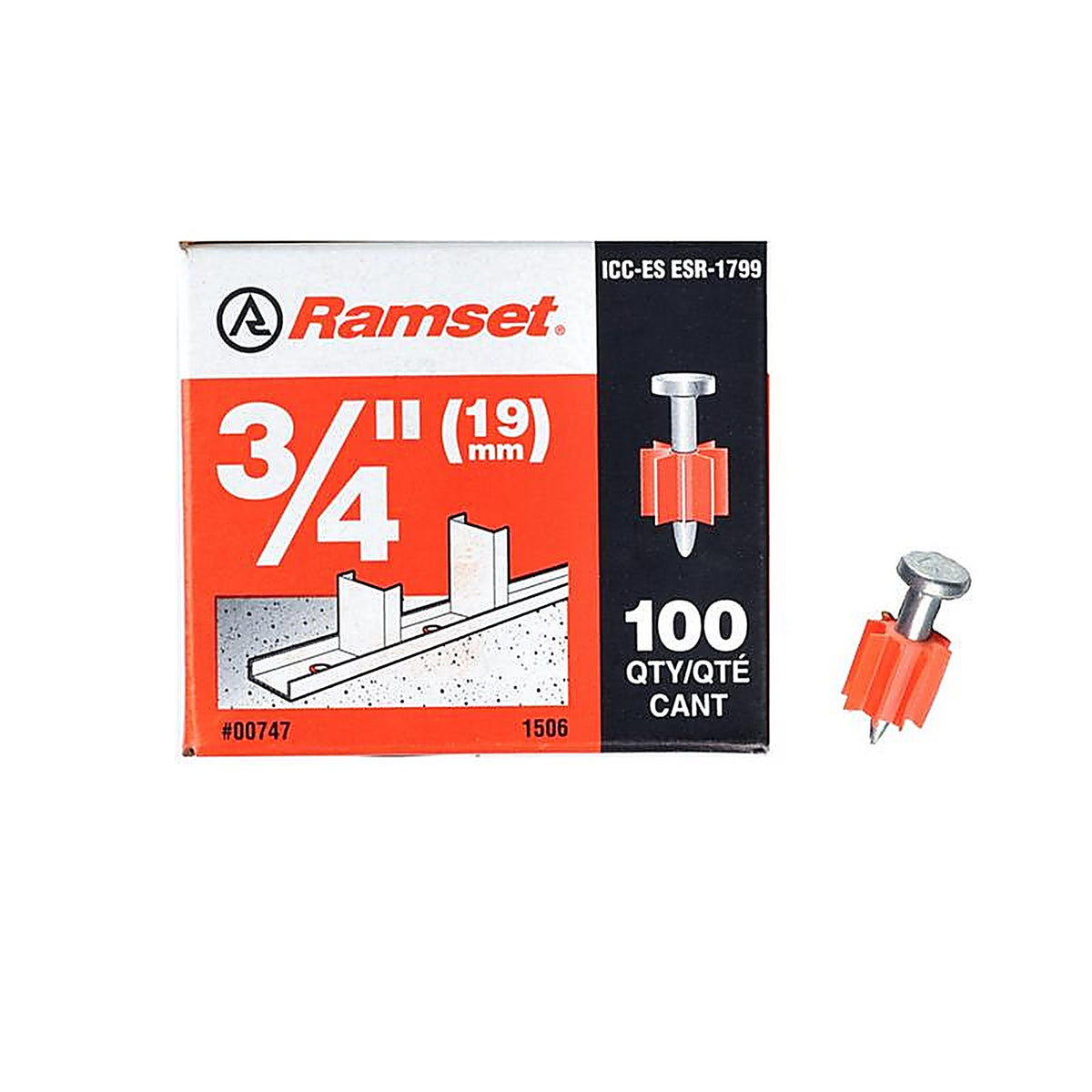 Ramset 747 3/4 in. L Steel Hollow Head Anchor Bolts 100/Pack
