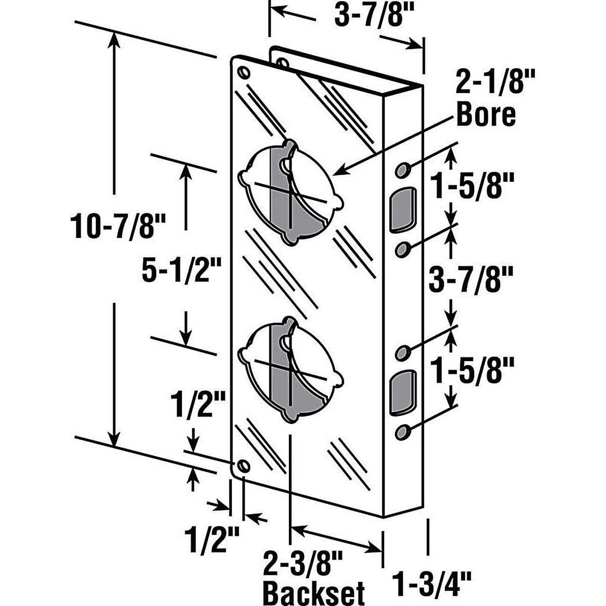 Prime-Line U 10539 10.875 in. H x 3.875 in. L Brushed Stainless Steel Stainless Steel Door Guard