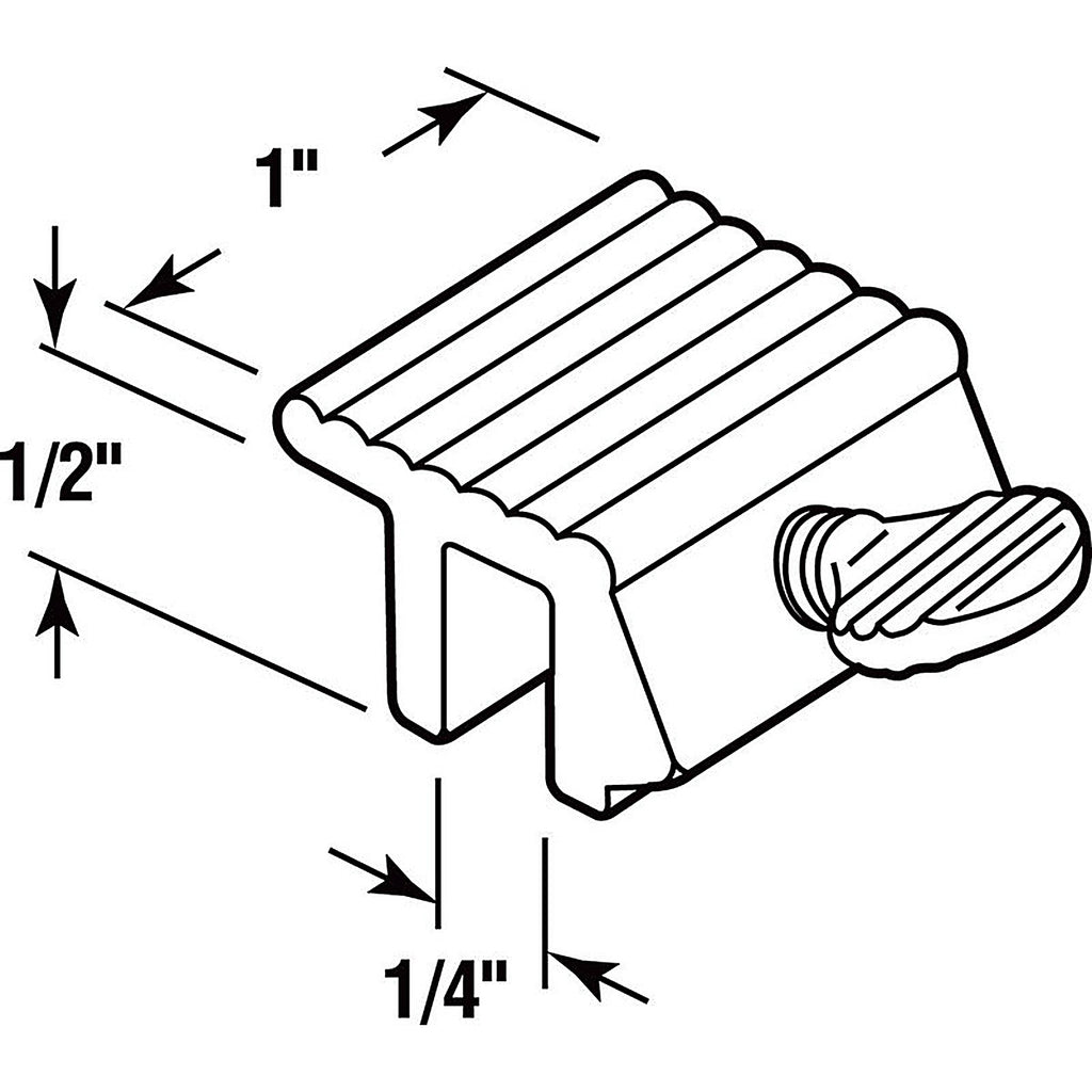 Prime-Line U 9802 Painted White Aluminum Window Lock 1/Pack