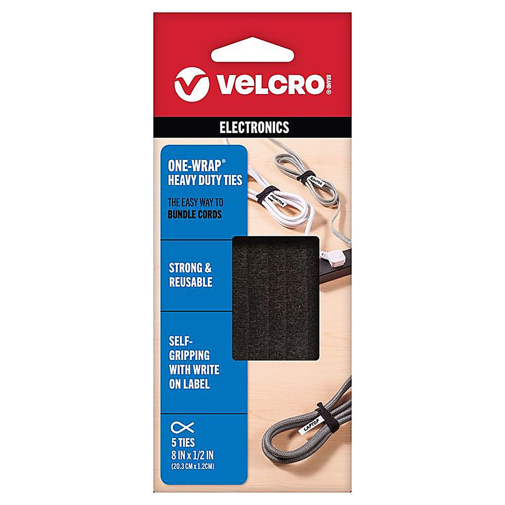 Velcro 91426 One-Wrap Strap 8 in. L 5/Pack