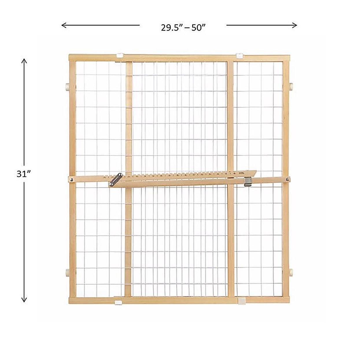 North States 4618A Gray 32 in. H x 29-1/2-50 in. W Wood Wire Mesh Gate