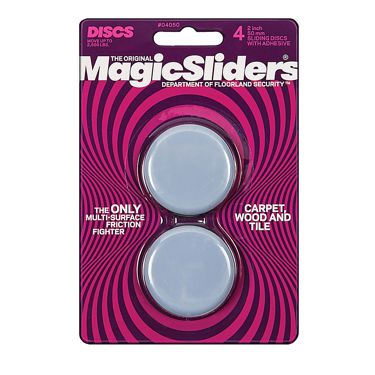 Magic Sliders 4050 Plastic Floor Slide Gray 4/Pack