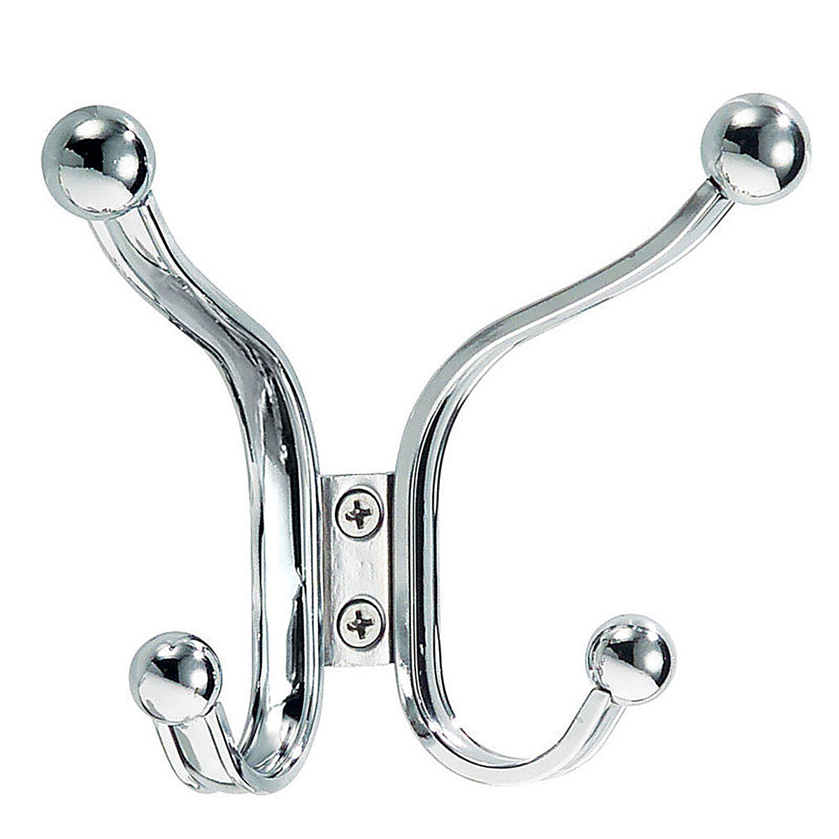 InterDesign 53570 5.5 in. L Chrome Brown Steel Small/Medium York Lyra Quad Hook 1/Pack