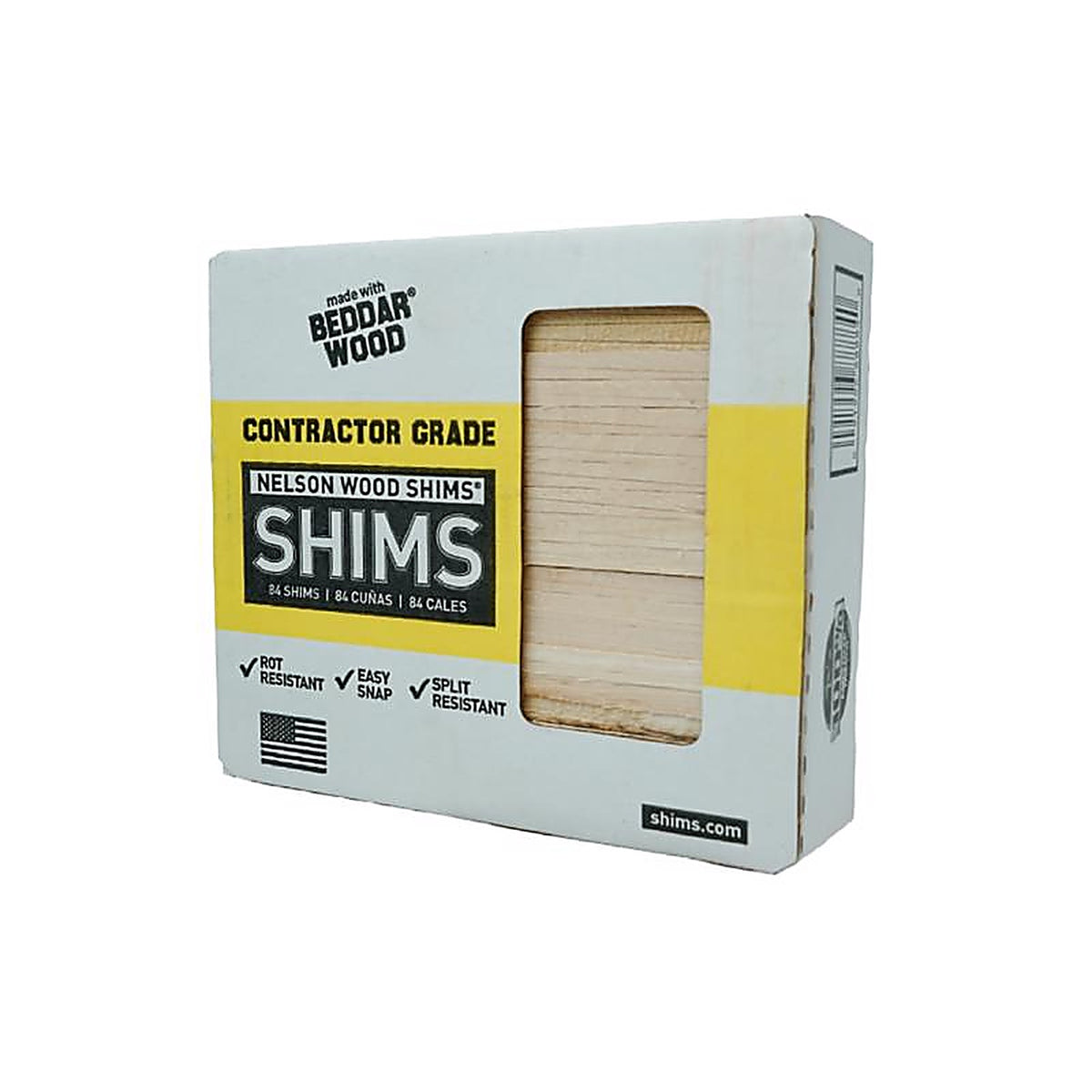 Nelson Wood Shims CSH8/84/300 Nelson Wood Shims 1.5 in. W Wood Shim 84/Pack