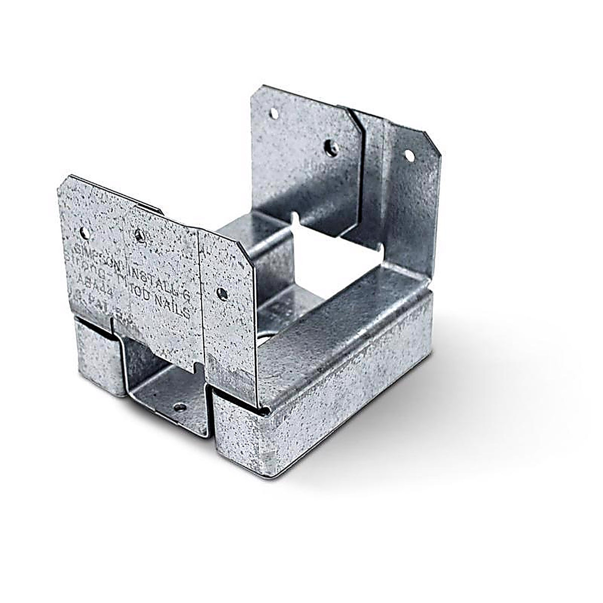 Simpson Strong-Tie ABA66Z ZMAX 3.13 in. H x 5.5 in. W 14 Ga. Galvanized Steel Post Base
