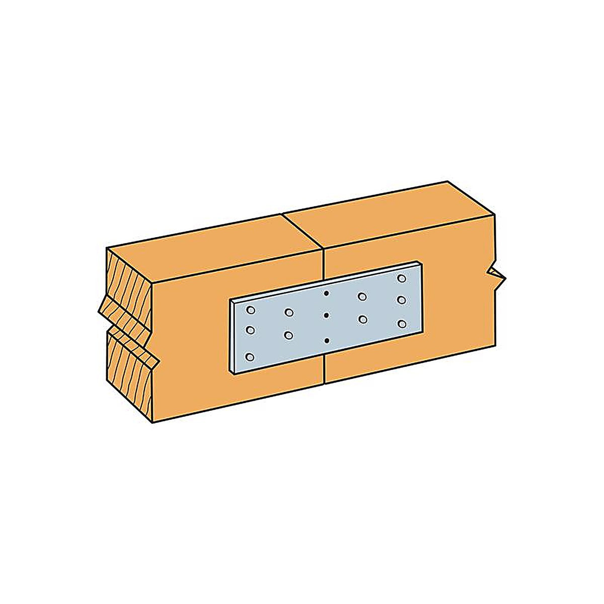 Simpson Strong-Tie TP15 5 in. H x 0.04 in. W x 1.8 in. L Galvanized Steel Tie Plate