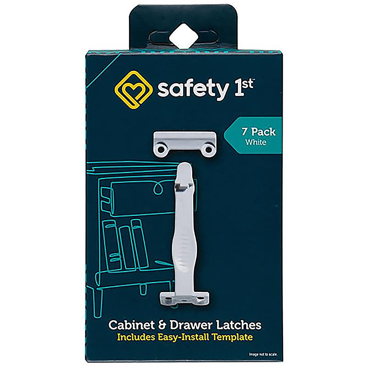 Safety 1st 48444 White Plastic Drawer Latches 7/Pack