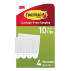 3M 17201-4PK White Picture Hanging Strips 12 lb. 8/Pack Foam