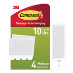 3M 17201-4PK White Picture Hanging Strips 12 lb. 8/Pack Foam