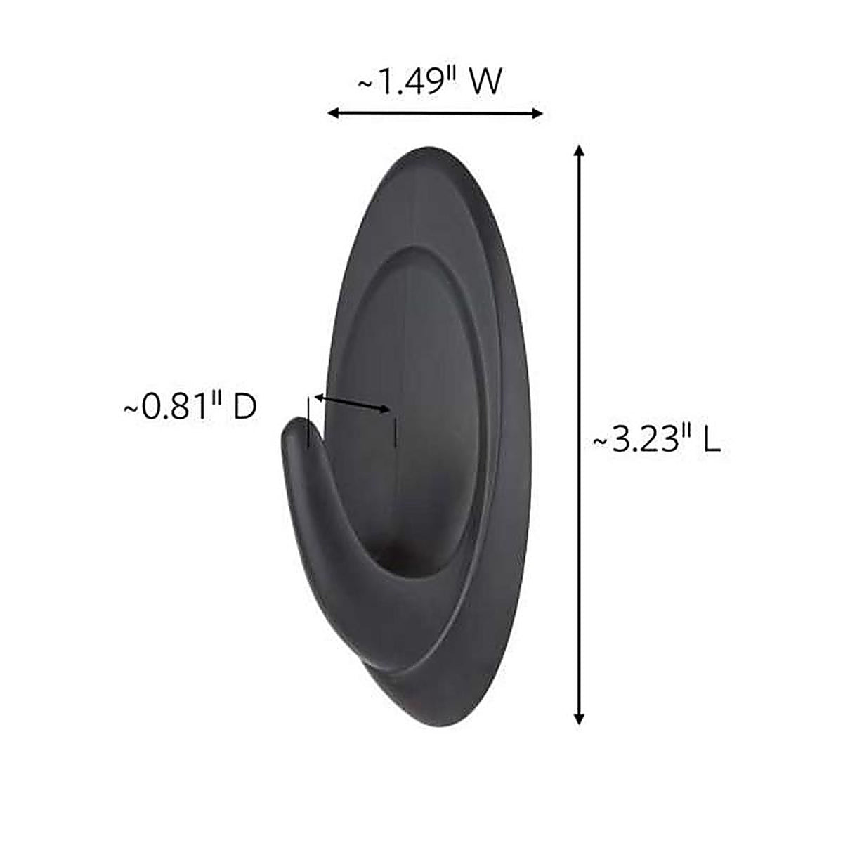 3M 17086S-AWES Medium Plastic Terrace Hooks 3-1/4 in. L 2/Pack