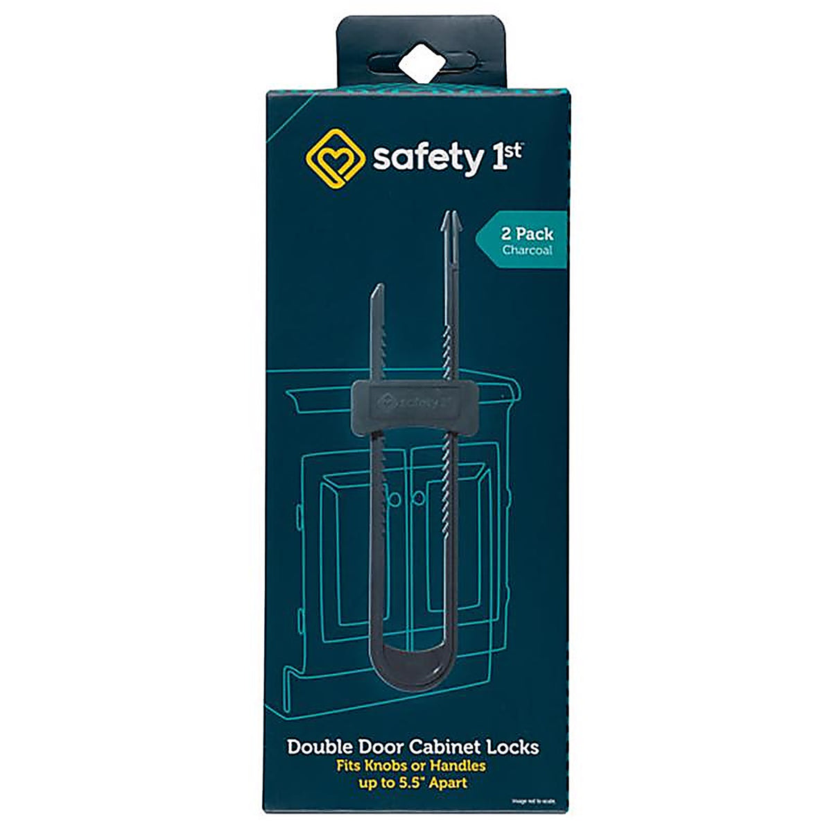 Safety 1st HS170 Black Plastic Decor Slide Lock 2/Pack