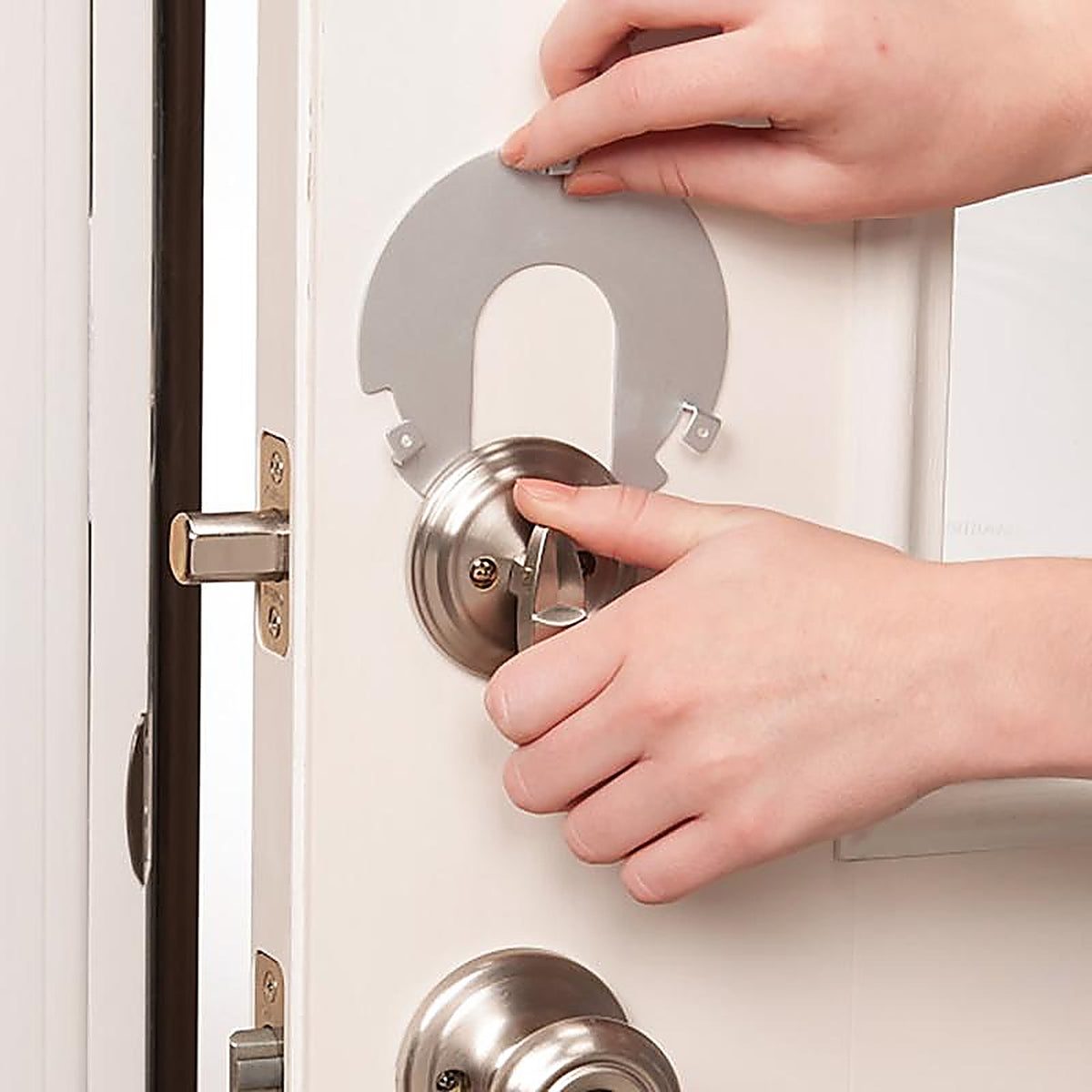 Safety 1st HS162 White Plastic Secure Mount Deadbolt Lock 1