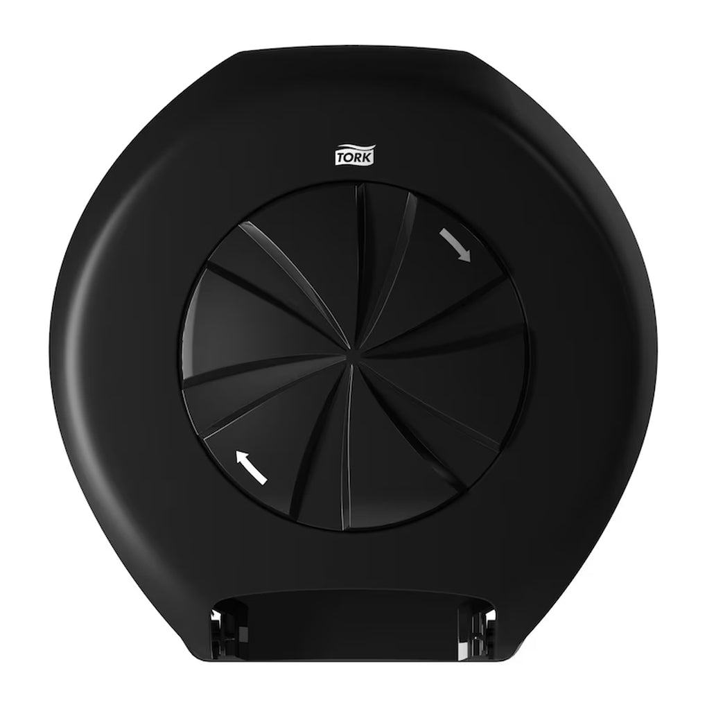 565828 Tork/Essity 3 Roll Bath Tissue Roll Dispenser for OptiCore Black