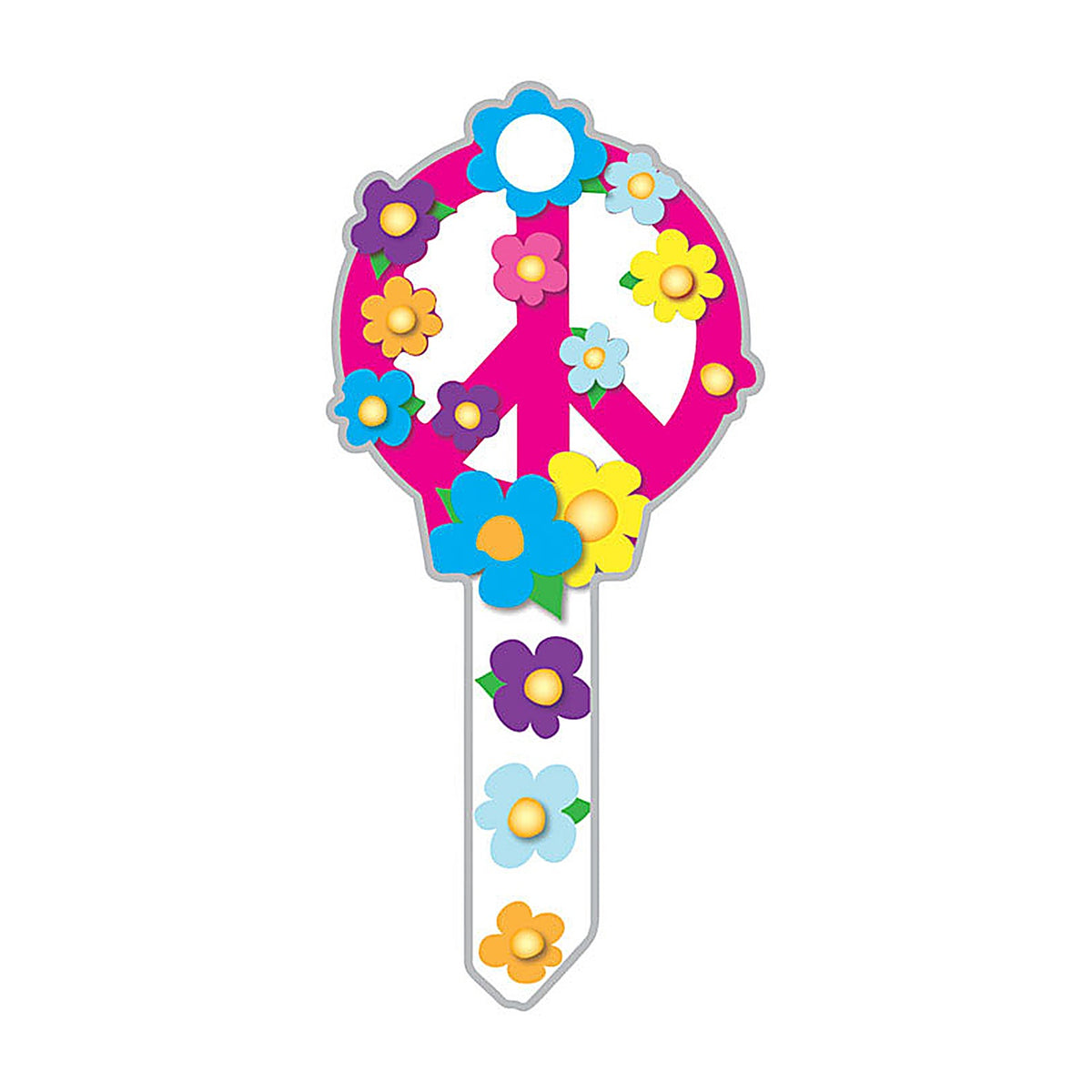 Lucky Line B104K Key Shapes Peace Sign House Key Blank KW1/11 Double sided For Kwikset