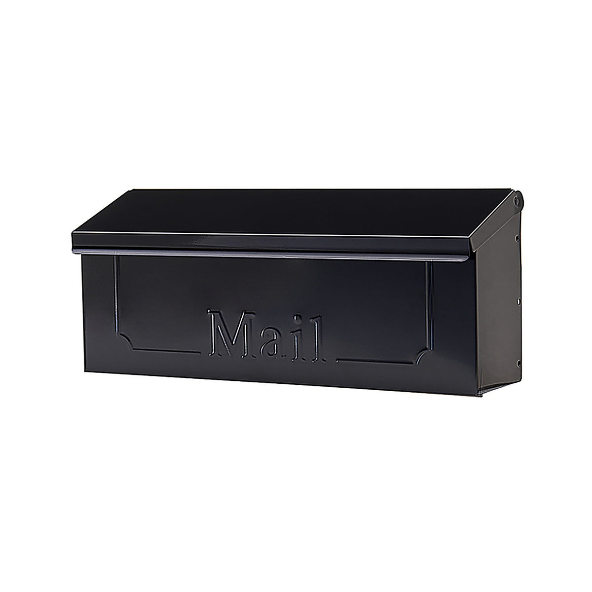 Gibraltar THHB0001 Townhouse Classic Galvanized Steel Wall Mount Black Mailbox