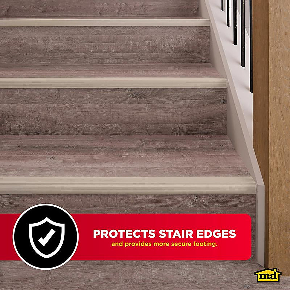 M-D 43310 Cinch 1-1/8 in. H x 36 in. L Prefinished Satin Nickel Aluminum Stair Edge