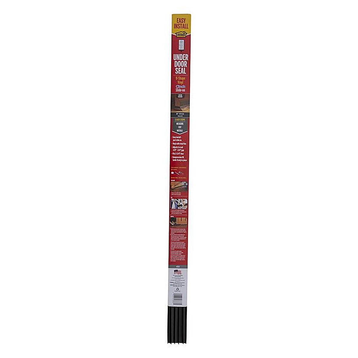 M-D 43337 Brown Vinyl Door Seal For Door Bottom 3 ft. L x 1-3/4 in.