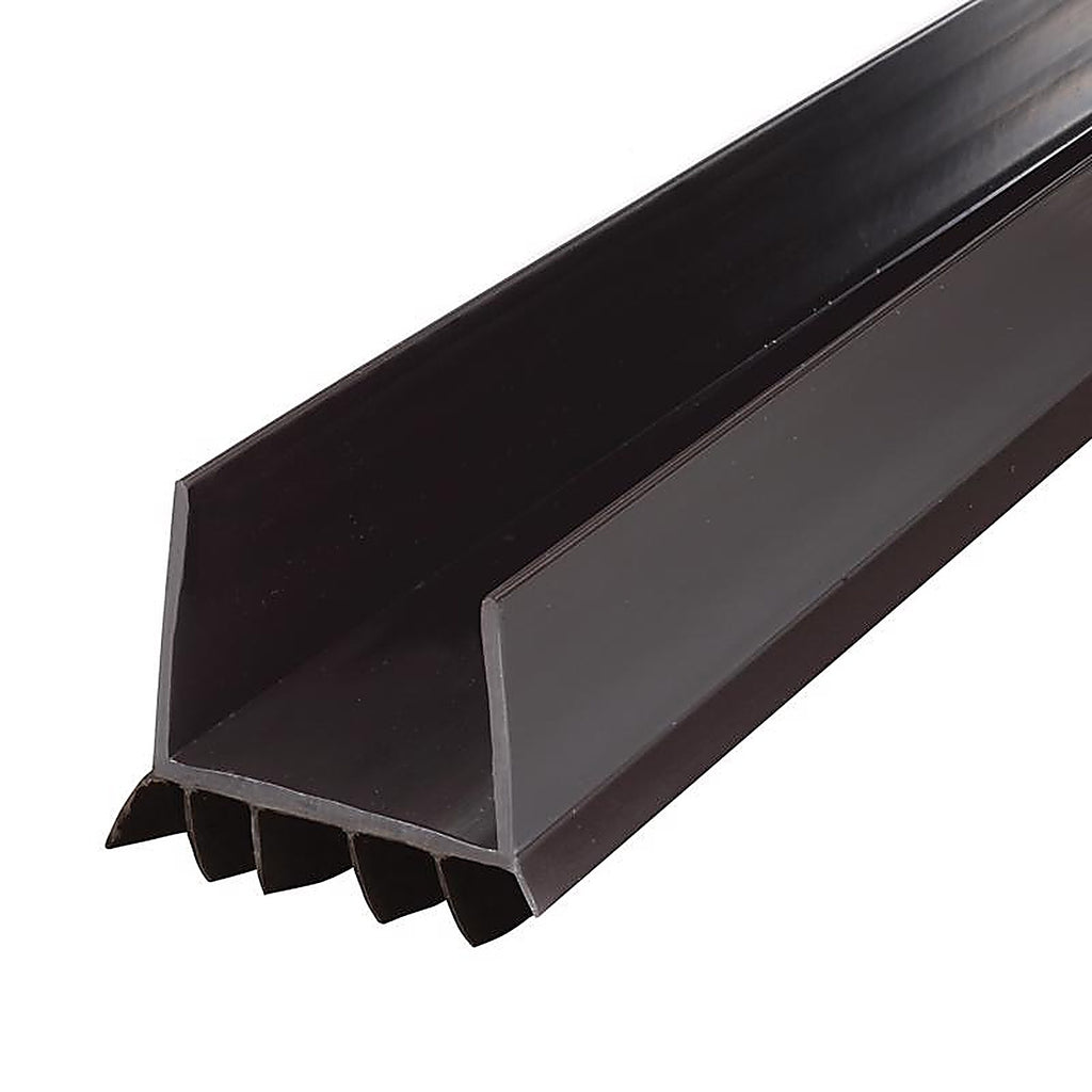 M-D 43337 Brown Vinyl Door Seal For Door Bottom 3 ft. L x 1-3/4 in.