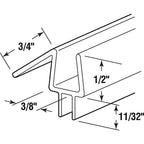 Prime-Line M 6258 Clear Vinyl Door Bottoms 1/Pack