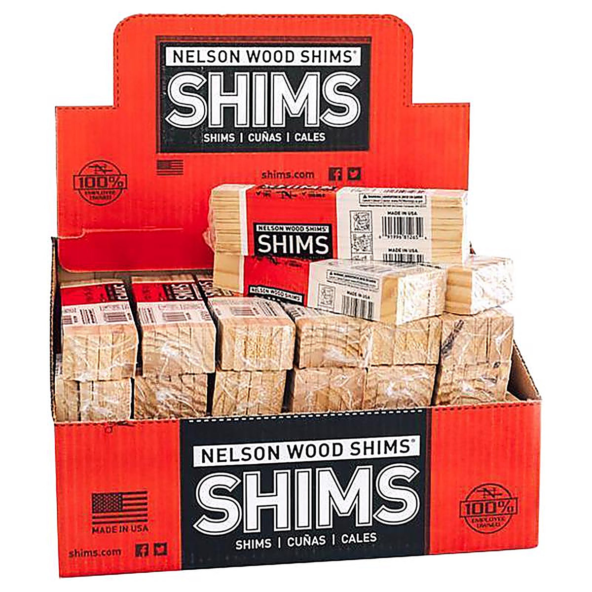 Nelson Wood Shims PSH8/12/36/65 Nelson Wood Shims 1.4 in. W Wood Shim 12/Pack