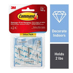 3M 17065CLR-6ES Medium Plastic Hook 2-1/6 in. L 6/Pack