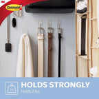 3M 17065CLR-ES Medium Plastic Hook 2-1/6 in. L 2/Pack