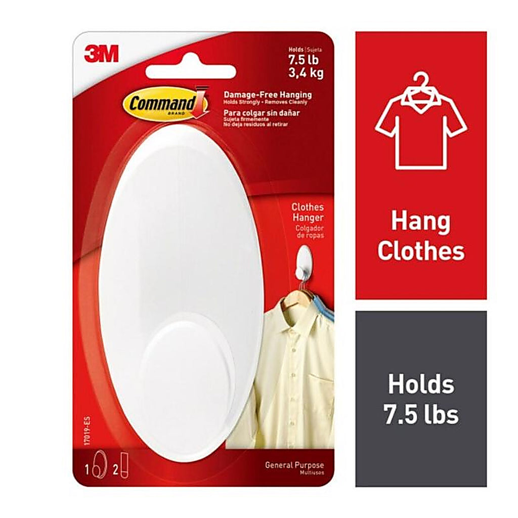 3M 17019-ES Large Plastic Clothes Hanger 5 in. L 1/Pack