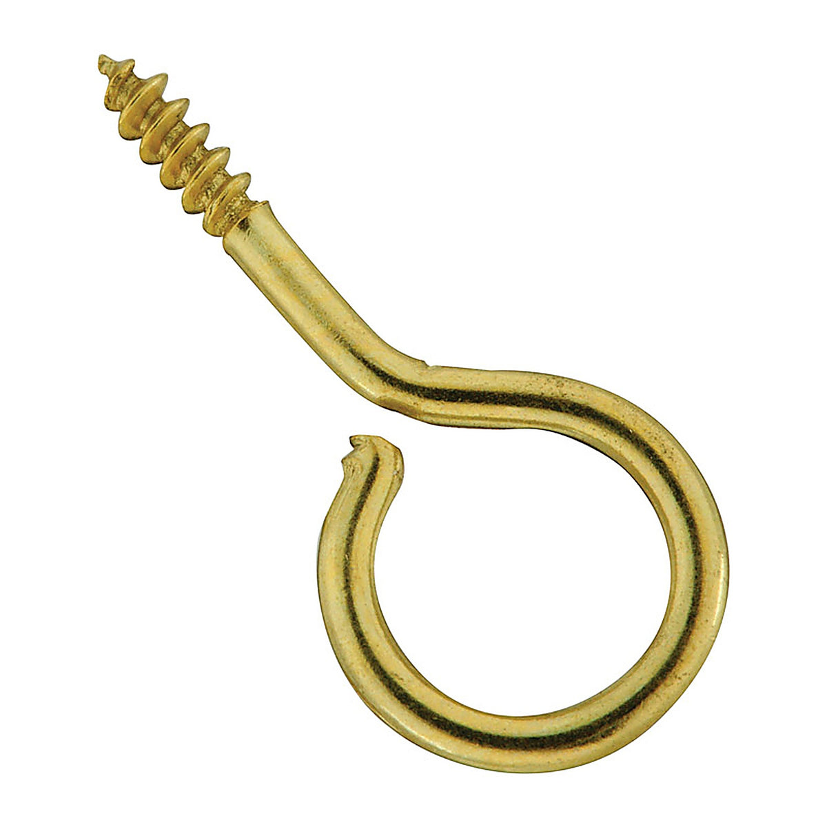 National Hardware N119-321 0.08 in. Dia. x 1-1/16 in. L Polished Brass Screw Eye 5 lb. capacity 6/Pack