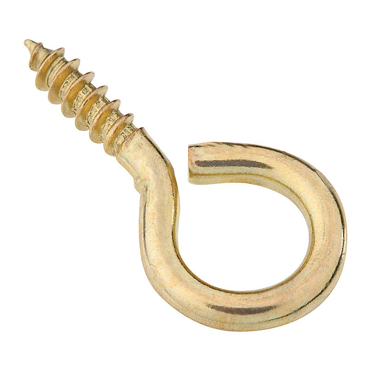National Hardware N119-289 0.14 in. Dia. x 1-3/8 in. L Polished Brass Screw Eye 20 lb. capacity 4/Pack