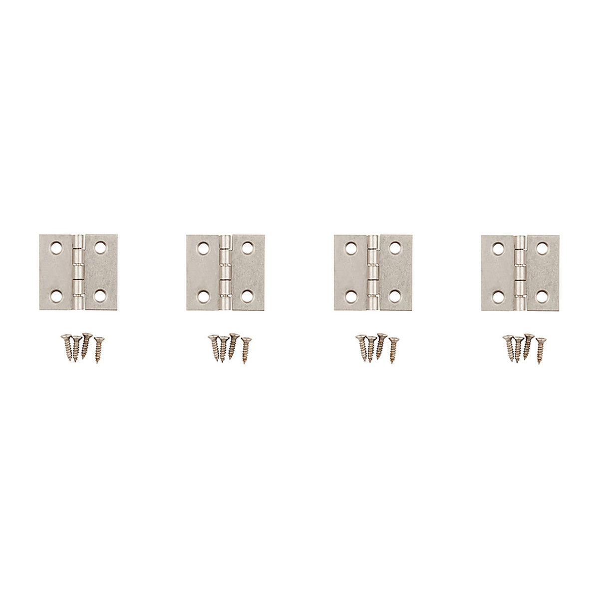 National Hardware N211-013 1 in. L Satin Nickel Door Hinge 4/Pack