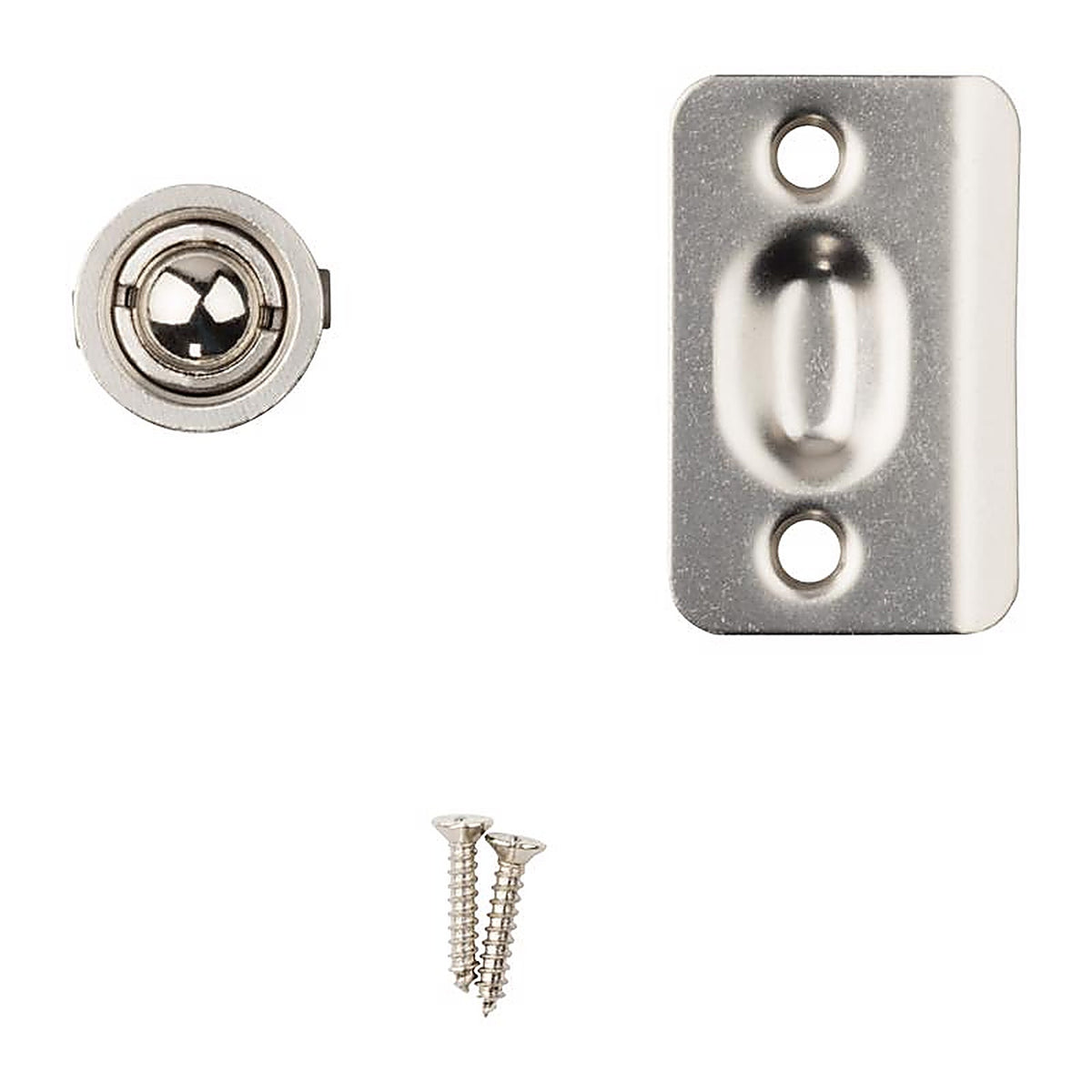 National Hardware N830-107 Satin Nickel Steel Drive-In Ball Catch 1/Pack