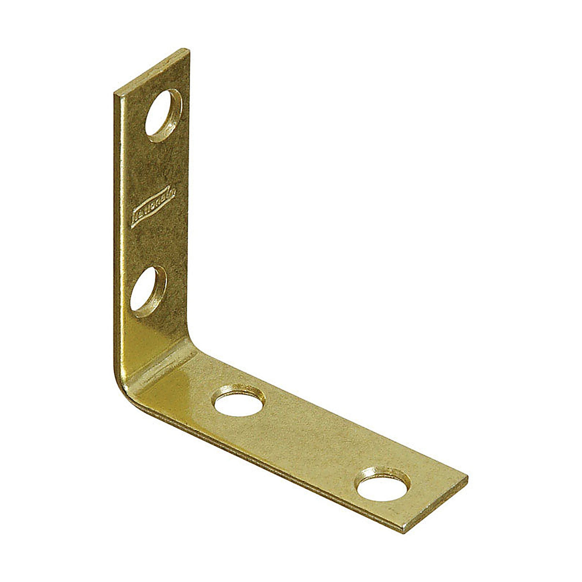 National Hardware N190-835 2 in. H x 0.63 in. W x 0.08 in. D Brass-Plated Steel Inside Corner Brace