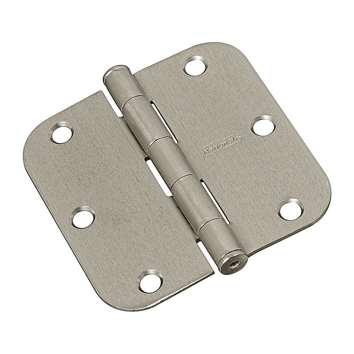 National Hardware N830-328 3-1/2 in. L Satin Nickel Door Hinge 3/Pack
