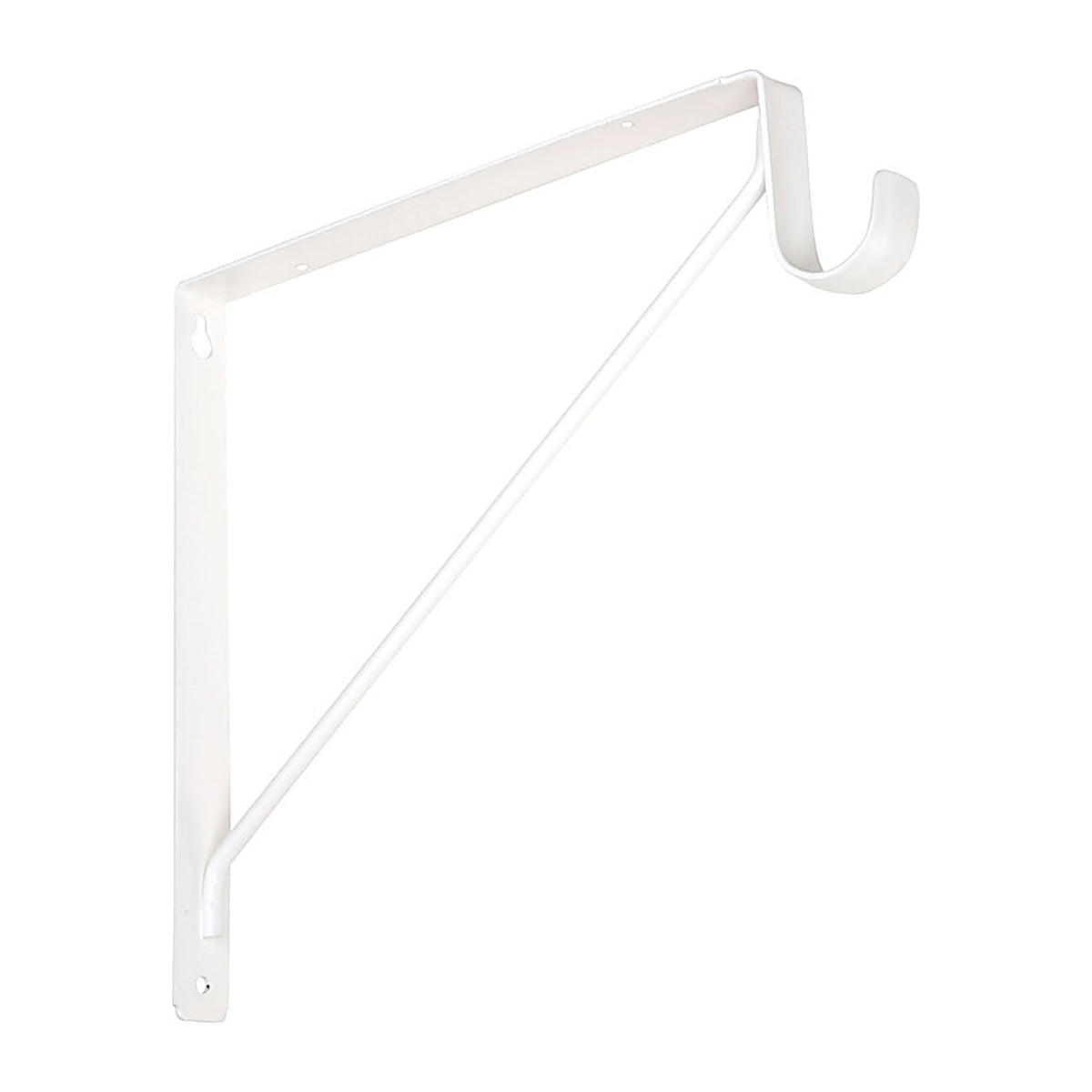 National Hardware N224-428 White Steel Shelf/Rod Bracket 12.45 in. L 125 lb.