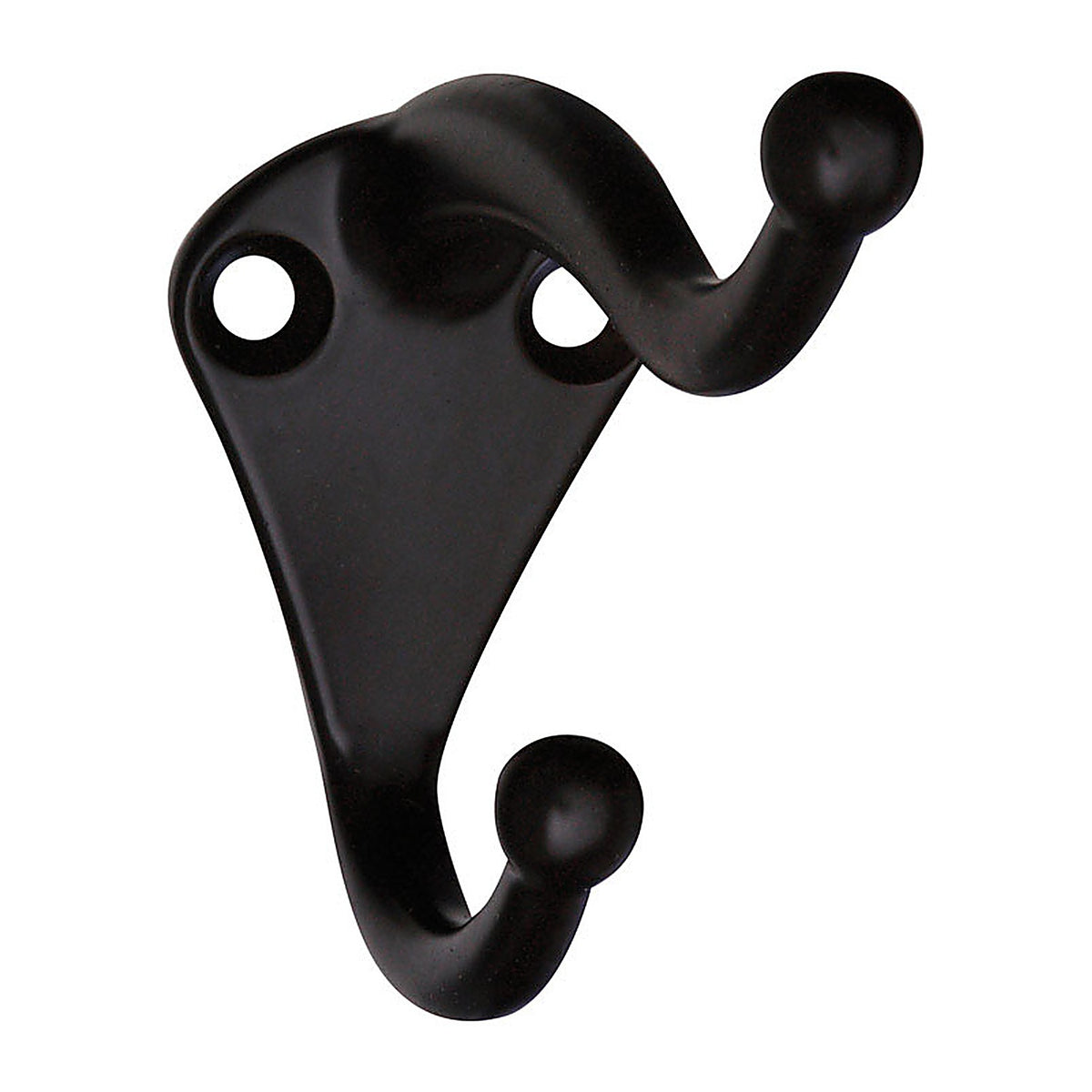 National Hardware N330-761 2.75 in. L Oil Rubbed Bronze Brown Zinc Coat/Hat Hook 35 lb. capacity 2/Pack