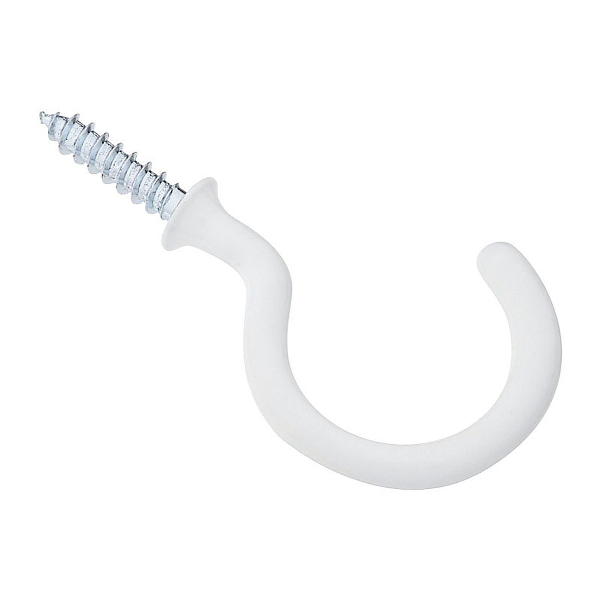 National Hardware N248-450 Vinyl Coated White Steel 1-1/2 in. L Cup Hook 15 lb. 2/Pack