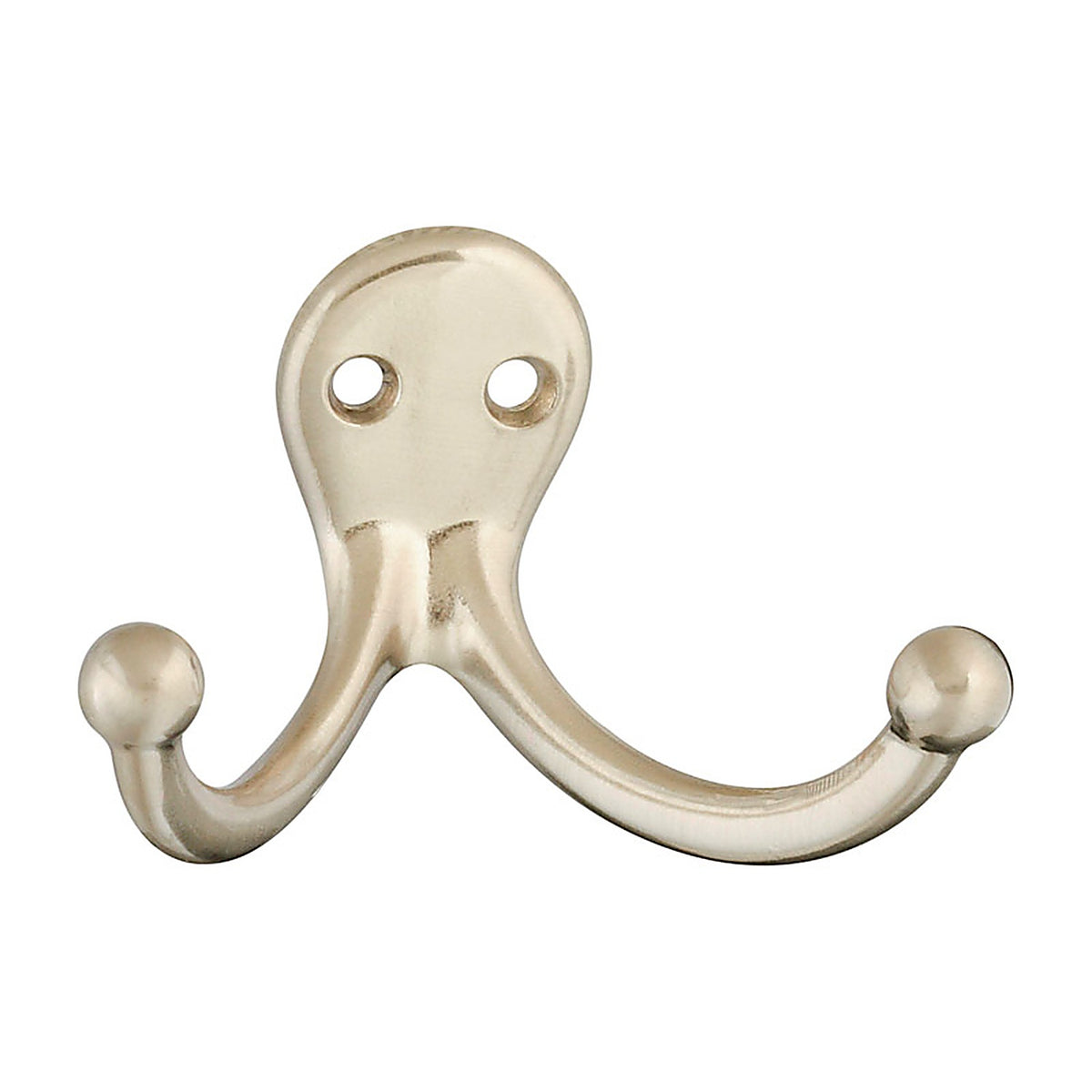 National Hardware N325-522 2.93 in. L Satin Nickel Silver Zinc Double Clothes Hook 35 lb. capacity 1/Pack