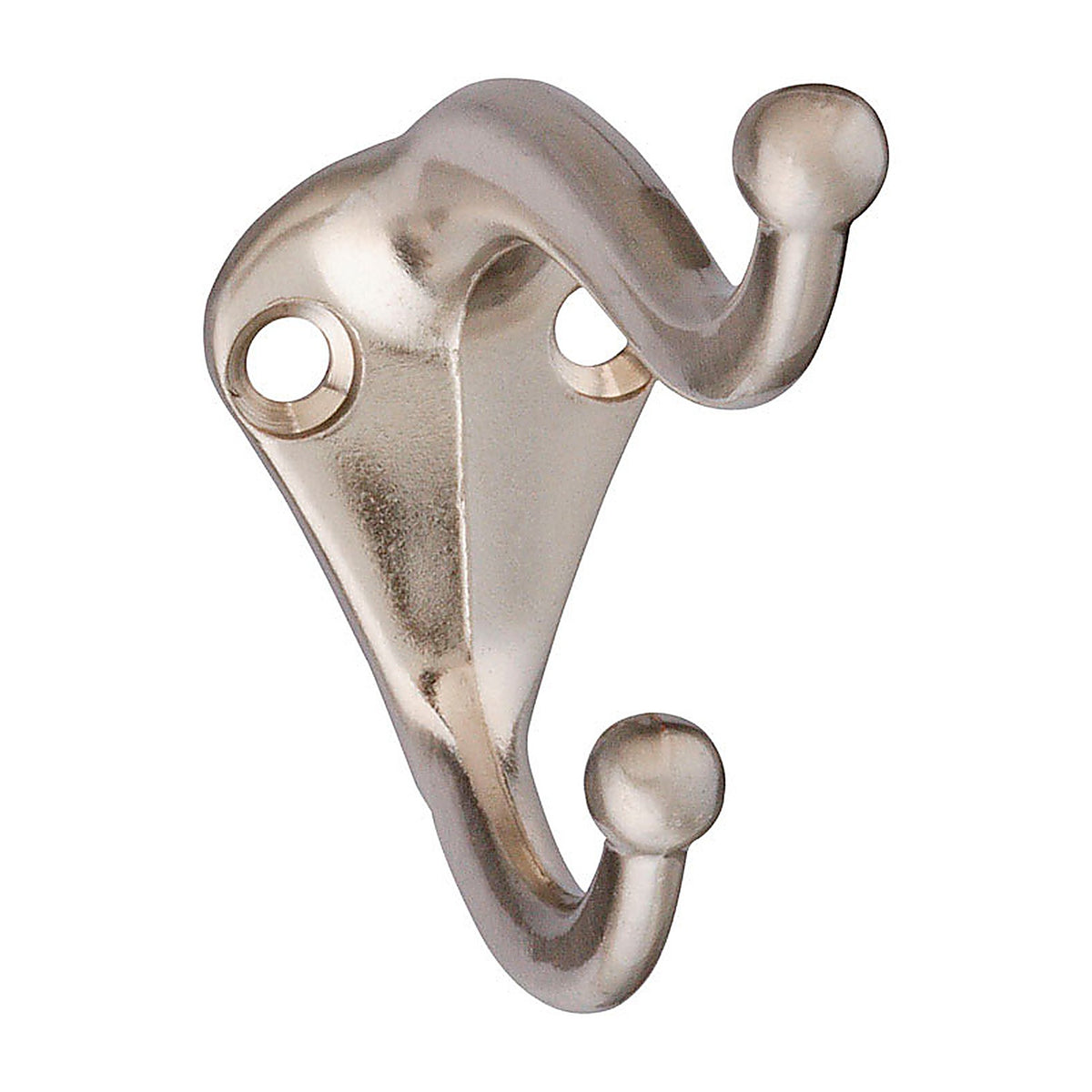 National Hardware N325-480 2.75 in. L Satin Nickel Silver Zinc Coat/Hat Hook 35 lb. capacity 1/Pack
