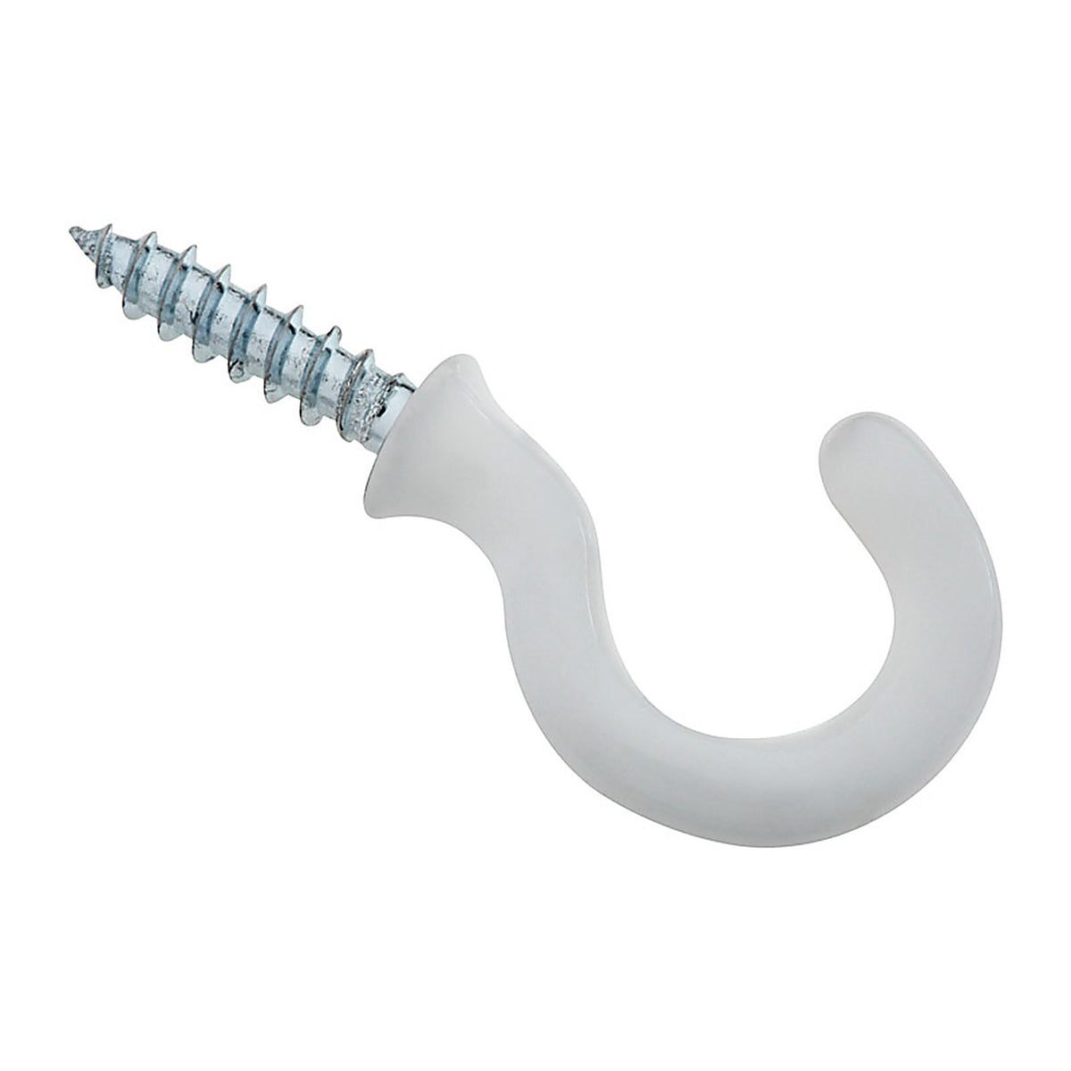 National Hardware N259-184 Vinyl Coated White Steel 3/4 in. L Cup Hook 10 lb. 50/Pack